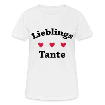 Lieblings Tante - Frauen T-Shirt atmungsaktiv - Weiß - Vorne - AI Model Female 172 dark (172cm)