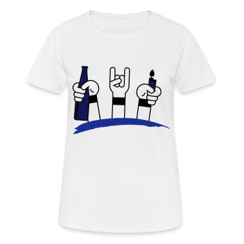 Festival - Frauen T-Shirt atmungsaktiv - Weiß - Vorne - AI Model Female 172 dark (172cm)