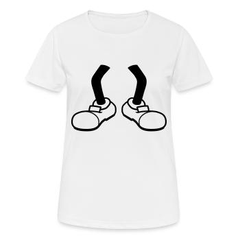 clipart 2 beine ohne koerper comic cartoon fuss sc - Frauen T-Shirt atmungsaktiv - Weiß - Vorne - AI Model Female 172 dark (172cm)