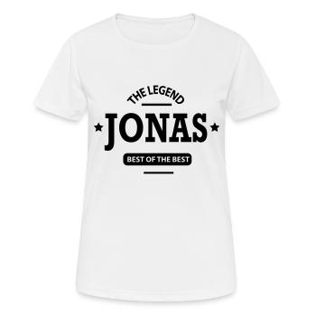 jonas - Frauen T-Shirt atmungsaktiv - Weiß - Vorne - AI Model Female 172 dark (172cm)