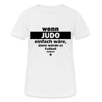 judo einfach - Frauen T-Shirt atmungsaktiv - Weiß - Vorne - AI Model Female 172 dark (172cm)