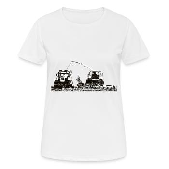 Corn Chopper Corn Chopper Chop Farmer - T-shirt respirant Femme - blanc - Devant - AI Model Female 172 dark (172cm)