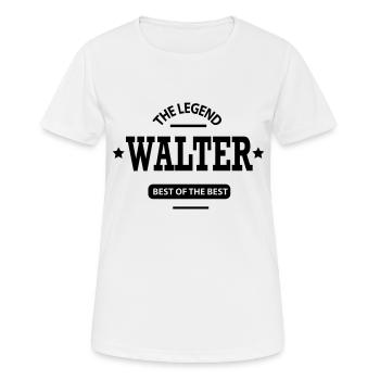 walter - Frauen T-Shirt atmungsaktiv - Weiß - Vorne - AI Model Female 172 dark (172cm)