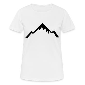 Mountain, Hiking, Outdoor - T-shirt respirant Femme - blanc - Devant - AI Model Female 172 dark (172cm)