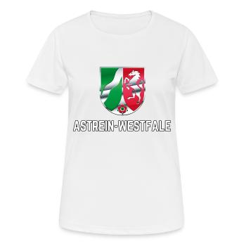 Astrein-Westfale NRW Design - Frauen T-Shirt atmungsaktiv - Weiß - Vorne - AI Model Female 172 dark (172cm)