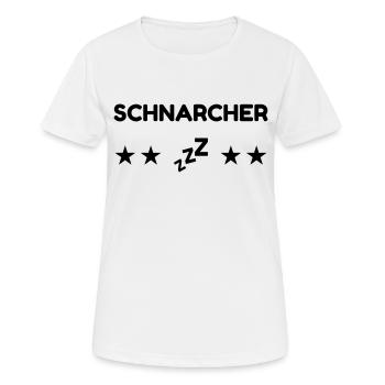Ronfler / Ronfleur / Ronfleuse / Ronflement - T-shirt respirant Femme - blanc - Devant - AI Model Female 172 dark (172cm)