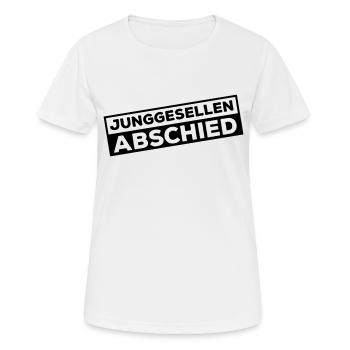 junggesellen abschied design - Frauen T-Shirt atmungsaktiv - Weiß - Vorne - AI Model Female 172 dark (172cm)