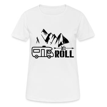 Camping, nature, life, outdoor - Women's Breathable T-Shirt - white - Front - AI Model Female 172 dark (172cm)