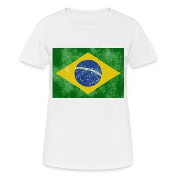 Brazil - Women's Breathable T-Shirt - white - Front - AI Model Female 172 dark (172cm)