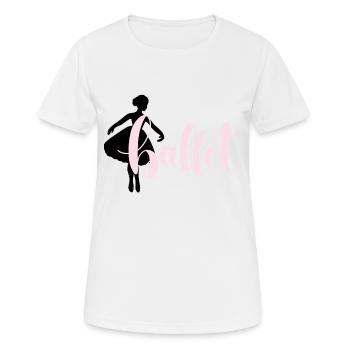 Ballerina - Frauen T-Shirt atmungsaktiv - Weiß - Vorne - AI Model Female 172 dark (172cm)