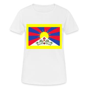 Tibet - T-shirt respirant Femme - blanc - Devant - AI Model Female 172 dark (172cm)