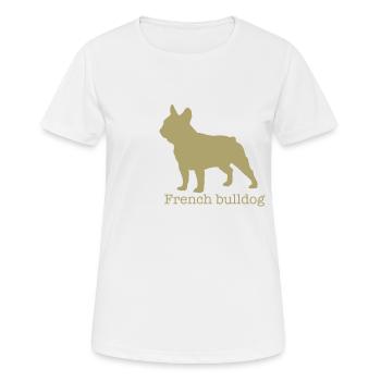 Französische Bulldogge - Frauen T-Shirt atmungsaktiv - Weiß - Vorne - AI Model Female 172 dark (172cm)