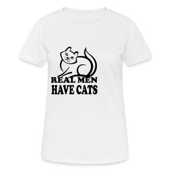Chat Chat - T-shirt respirant Femme - blanc - Devant - AI Model Female 172 dark (172cm)