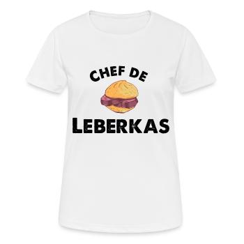 chef de leberkas - T-shirt respirant Femme - blanc - Devant - AI Model Female 172 dark (172cm)