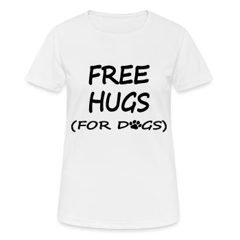 Chien chien - T-shirt respirant Femme - blanc - Devant - AI Model Female 172 dark (172cm)