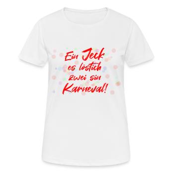 Köln Karneval - Frauen T-Shirt atmungsaktiv - Weiß - Vorne - AI Model Female 172 dark (172cm)