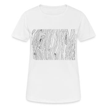 Bois maser échantillons - T-shirt respirant Femme - blanc - Devant - AI Model Female 172 dark (172cm)