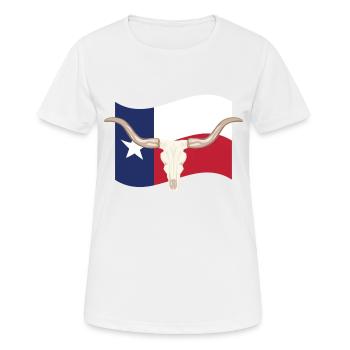 Texas - Frauen T-Shirt atmungsaktiv - Weiß - Vorne - AI Model Female 172 dark (172cm)