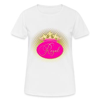 ROYAL Krone Gold Pink - Frauen T-Shirt atmungsaktiv - Weiß - Vorne - AI Model Female 172 dark (172cm)