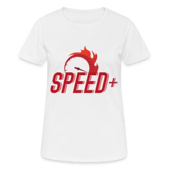 la vitesse speed - T-shirt respirant Femme - blanc - Devant - AI Model Female 172 dark (172cm)