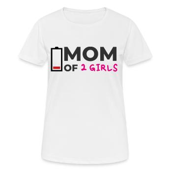Maman de 2 filles maman maman maman maman - T-shirt respirant Femme - blanc - Devant - AI Model Female 172 dark (172cm)