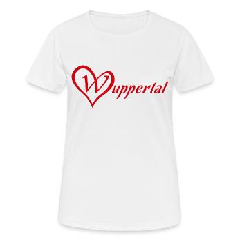 Wuppertal - Frauen T-Shirt atmungsaktiv - Weiß - Vorne - AI Model Female 172 dark (172cm)