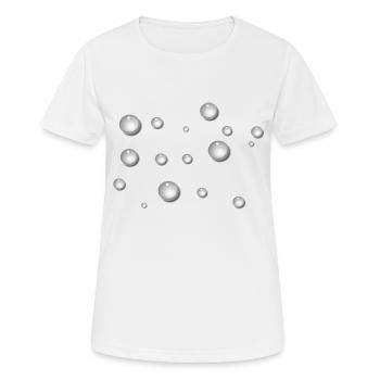 Goutte d’eau Pluie - T-shirt respirant Femme - blanc - Devant - AI Model Female 172 dark (172cm)