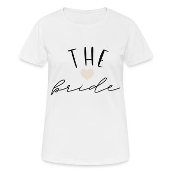 The bride - Frauen T-Shirt atmungsaktiv - Weiß - Vorne - AI Model Female 172 dark (172cm)
