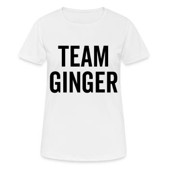 Team Ingwer - Frauen T-Shirt atmungsaktiv - Weiß - Vorne - AI Model Female 172 dark (172cm)