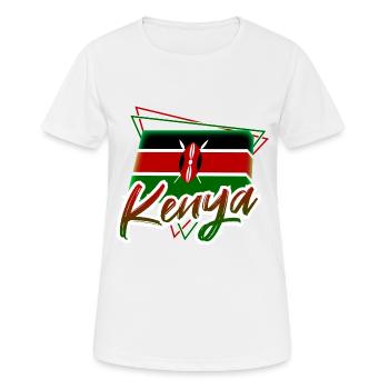 Kenia - Frauen T-Shirt atmungsaktiv - Weiß - Vorne - AI Model Female 172 dark (172cm)