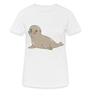 Lion de mer - T-shirt respirant Femme - blanc - Devant - AI Model Female 172 dark (172cm)