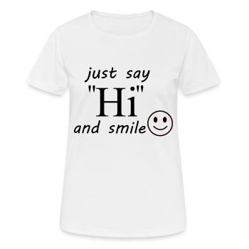 Hi - Women's Breathable T-Shirt - white - Front - AI Model Female 172 dark (172cm)