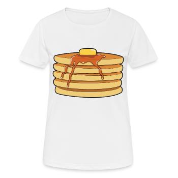 Pfannkuchen - Frauen T-Shirt atmungsaktiv - Weiß - Vorne - AI Model Female 172 dark (172cm)
