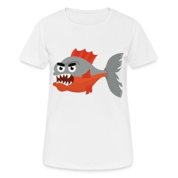 Piranha - T-shirt respirant Femme - blanc - Devant - AI Model Female 172 dark (172cm)