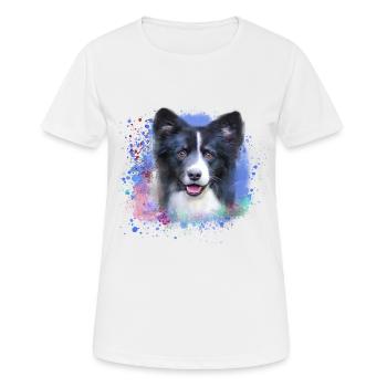 dog, pointed, painting, graffiti, dwarf spitz - Women's Breathable T-Shirt - white - Front - AI Model Female 172 dark (172cm)