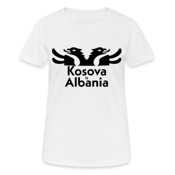 Kosova est Albanie - T-shirt respirant Femme - blanc - Devant - AI Model Female 172 dark (172cm)
