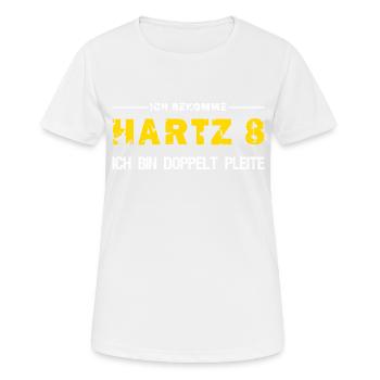 Hartz 8 Doppelt Pleite - Frauen T-Shirt atmungsaktiv - Weiß - Vorne - AI Model Female 172 dark (172cm)