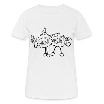 2 Verrückte Freunde - Frauen T-Shirt atmungsaktiv - Weiß - Vorne - AI Model Female 172 dark (172cm)