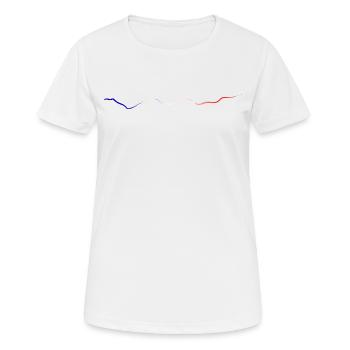 bleu blanc rouge - T-shirt respirant Femme - blanc - Devant - AI Model Female 172 dark (172cm)