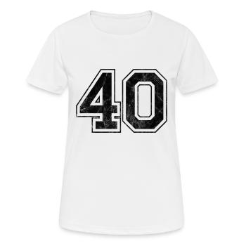 Anzahl 40 - Frauen T-Shirt atmungsaktiv - Weiß - Vorne - AI Model Female 172 dark (172cm)