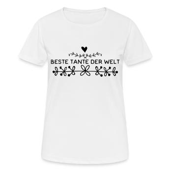Beste Tante Der Welt - Frauen T-Shirt atmungsaktiv - Weiß - Vorne - AI Model Female 172 dark (172cm)