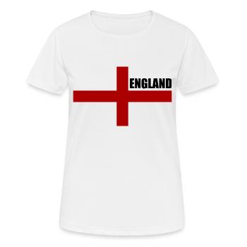 England - Frauen T-Shirt atmungsaktiv - Weiß - Vorne - AI Model Female 172 dark (172cm)