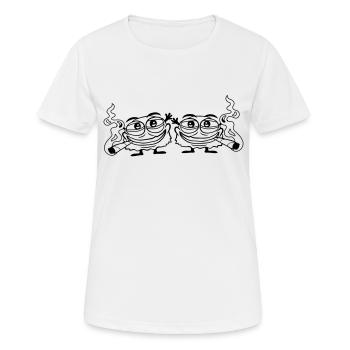 Équipe Hemp Smoking Monsters - T-shirt respirant Femme - blanc - Devant - AI Model Female 172 dark (172cm)