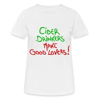 Les buveurs de cidre font de bons amants Apfelwein Cidre - T-shirt respirant Femme - blanc - Devant - AI Model Female 172 dark (172cm)