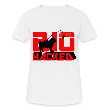 Bio Hacked - Women's Breathable T-Shirt - white - Front - AI Model Female 172 dark (172cm)