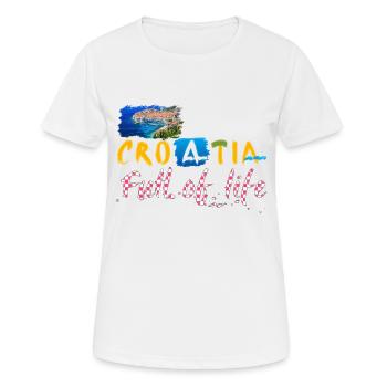 Croatie Croate Hrvatska Croatie Croates Croates Croates - T-shirt respirant Femme - blanc - Devant - AI Model Female 172 dark (172cm)