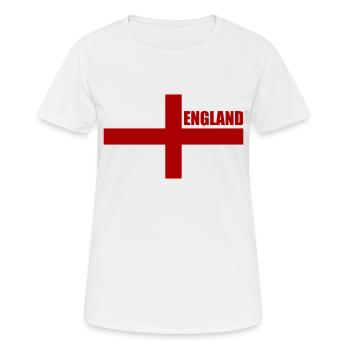 England - Women's Breathable T-Shirt - white - Front - AI Model Female 172 dark (172cm)