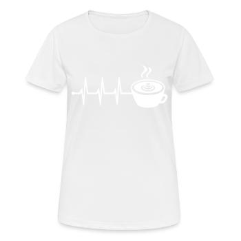 Coffee Icon Pulse - Women's Breathable T-Shirt - white - Front - AI Model Female 172 dark (172cm)