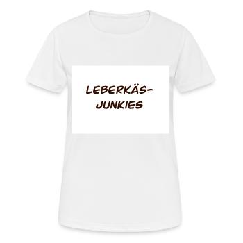 leberkäs junkies - Frauen T-Shirt atmungsaktiv - Weiß - Vorne - AI Model Female 172 dark (172cm)