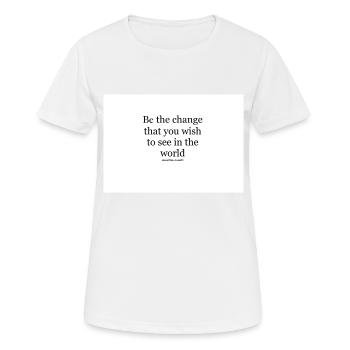Slogan de motivation - T-shirt respirant Femme - blanc - Devant - AI Model Female 172 dark (172cm)
